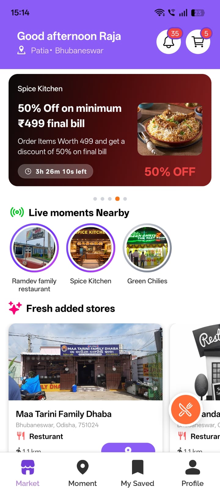 Wisbox app — discover nearby places & live deals